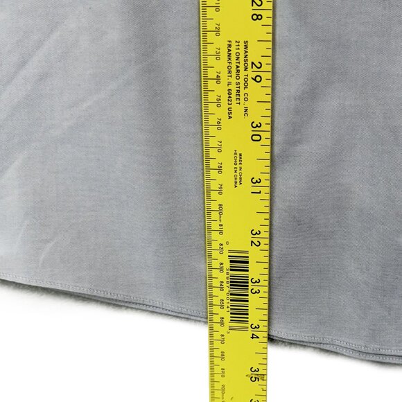 Gold Label ROUNDTREE & YORKE Light Blue Non‑Iron Pinpoint Cotton Oxford Shirt - Picture 7 of 10